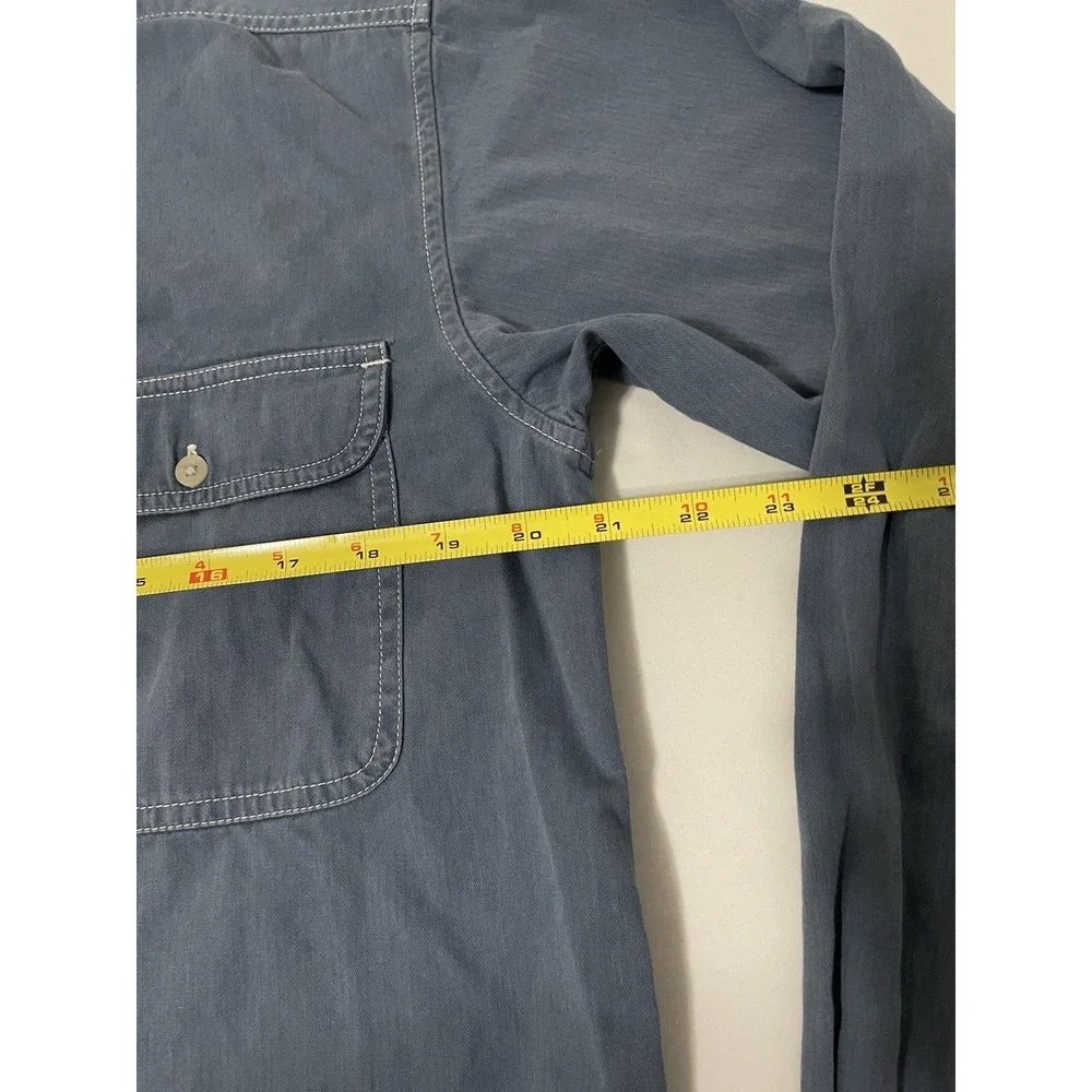 The North Face A5 Series Blue button‎ up shirt mens size S Long sleeve